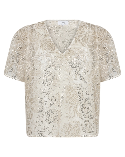 Leveté Room - LR-Karolina 2 Bluse - Star White Combi